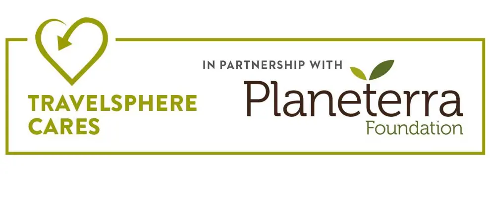 Travlesphere Cares and Planeterra logos