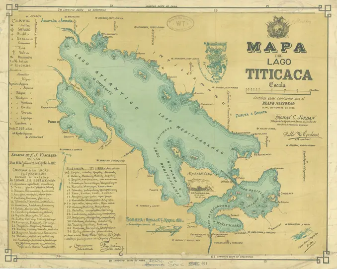 Map of Lake Titicaca