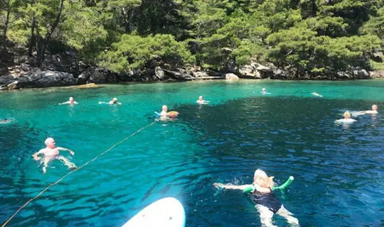 group swimming in croatia