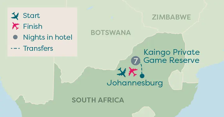 SOUTH AFRICA SAFARI map