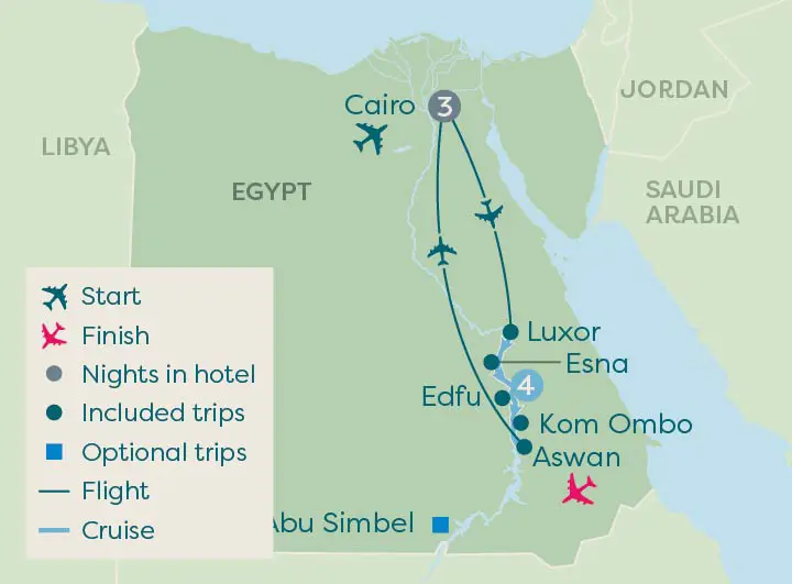 EGYPT holiday tour map